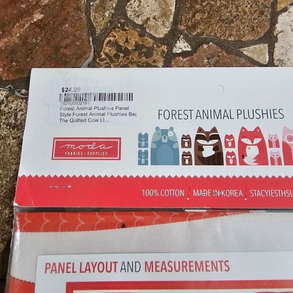 Moda Cut & Sew Forest Animal Plush Kit, DOES NOT INCLUDE poly-fil needle thread - Picture 7 of 9